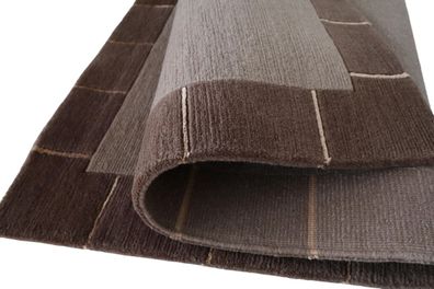 Teppich Original Nepal Brücke Handgeknüpft 100% Wolle 70x140 cm Carpet Rug braun