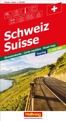 Schweiz CH-Touring Strassenatlas 1:250 000, Hallwag K?mmerly + Frey AG