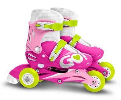 Inline-Skates Verstellbar Rosa/ Weiß Größe 27-30