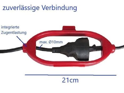 Steckdose Verlängerungskabel Verbinder mit Zugentlastung Schnellverschluß