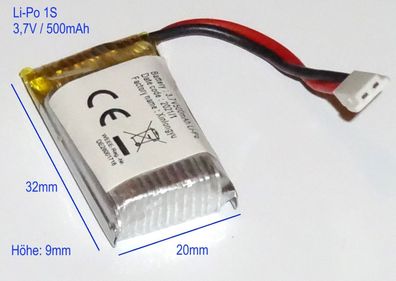 RC Modelbau Li-Po 1S 3,7V / 500mAh