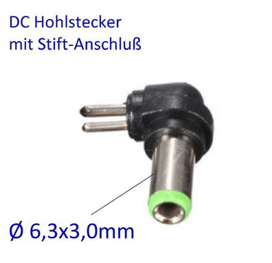 6,3mm x3,0 Hohlstecker Stecker Buche DC Netzteil Adapter Rundstift