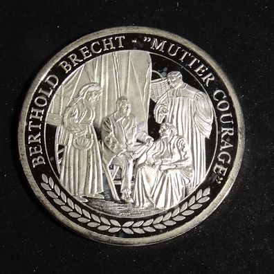 deutsch demokratische Republik Berthold Brecht Mutter Courage Silber Münze 99,9%