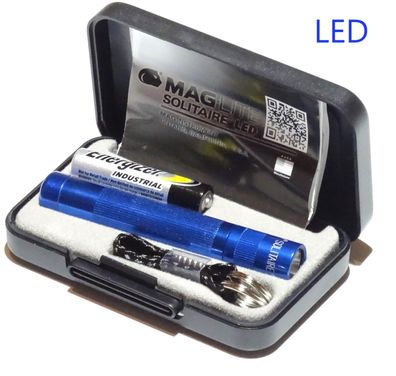 MagLite Solitaire LED in Hardcase blau