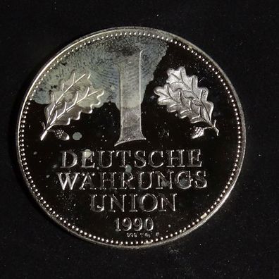 1990 Deutsche Währungsunion 1DM Silber Münze 99,9%