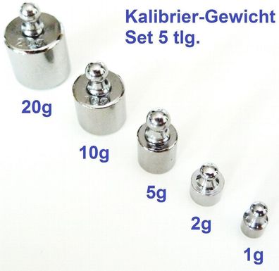 Kalibrier Gewicht Set lose 5-tlg. 20g 10g 5g 2g 1g