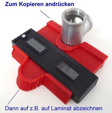 Laminat Verlege Hilfe Umrisse Aussparungen an Rohren Ecken Rundungen etc.