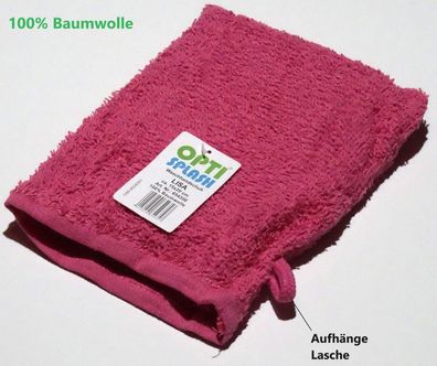 100% Baumwolle Waschhandschuh Waschlappen 15x20cm , pink (Gr. 15 cm x 20 cm)
