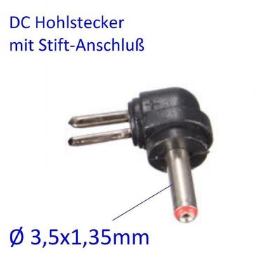 3,5mm x 1,35 Hohlstecker Stecker Buche DC Netzteil Adapter Rundstift
