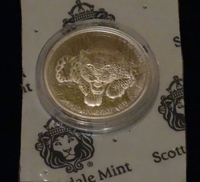 2017 African Leopard original verpackt 1oz Silber Münze 99,9%