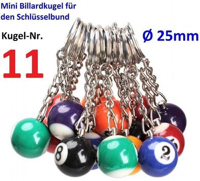 Nr.11 Mini Billiard Kugel Schlüsselanhänger