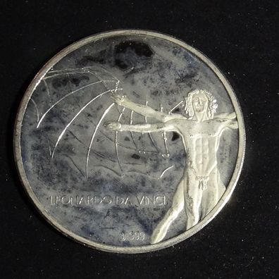 Leonardo Da Vinci Airco D.H.9 Silber Münze 99,9%