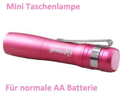 Lady Style Mini LED Aluminium Taschenlampe helles Pink