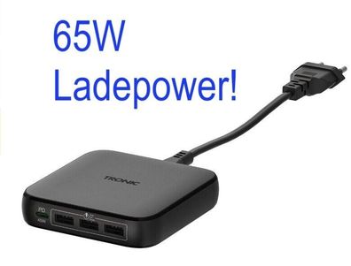 Tronic Power Port für Laptops USB Ladegerät 65W