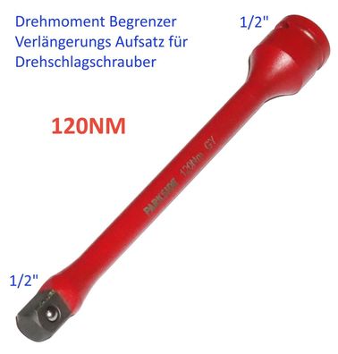 120Nm Schlagschrauber Drehmoment Begrenzer 1/2" Aufsatz für Drehschlagschrauber