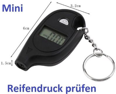 Digitaler Mini Reifendruck Prüfer für Schlüsselbund