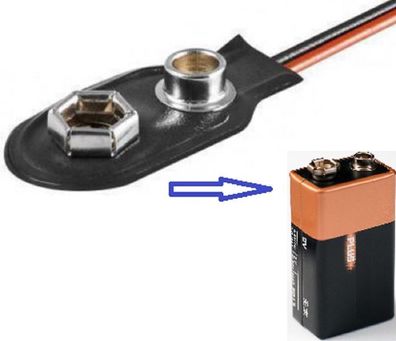 9V Batterie Clip Aufnahme universal teilkonfektionierte Kabel