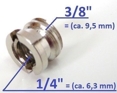 Stativ Gewinde Adapter Aussen3/8“ auf 1/4“ Innen