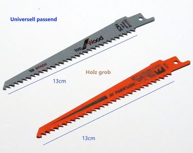 Parkside HCS Säbelsägeblatt + Bosch HCS Säbelsägeblatt, 2er Set für Holz grob ve