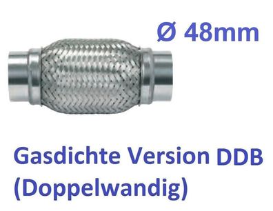 48 mm Powersprint Auspuff Flexrohr DD/ B Constructor 304 Edelstahl 903010