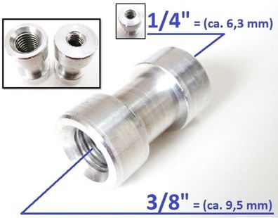 Stativ Gewinde Adapter Innengewinde 3/8" auf 1/4" Innengewinde