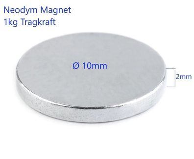 Neodym Magnet Ø 10mm