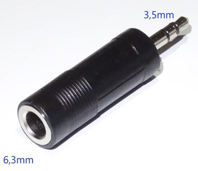 Hama 3,5mm Stecker auf 6,3mm Buchse Audio Adapter