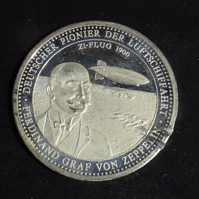 Höhepunkte deutsche Geschichte Luftfahrt Graf von Zeppelin Z1 Silber Münze 99,9%