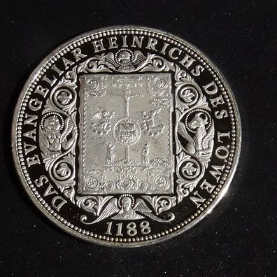 Deutsche Kaiser & Könige Evangeliar Heinrichs des Löwen 1188 Silber Münze 99,9%