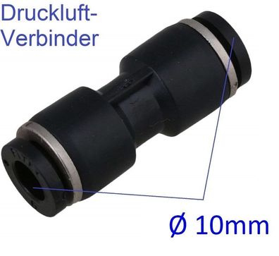 10mm Pneumatik Druckluft Schlauch Verbinder