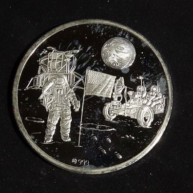 Raumfahrt Apollo 8 Borman Lovell Anders Silber Münze 99,9%