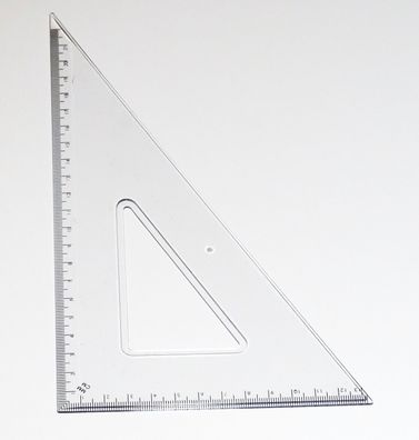 16x16cm 90° Winkel Lineal flexibel Kunststoff transparent