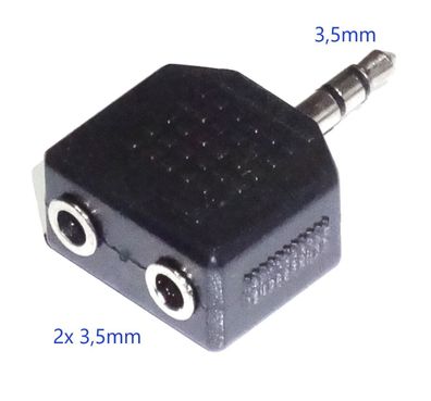 Hama 3,5mm auf 2x 3,5mm Audio Adapter für 2 Kopfhörer