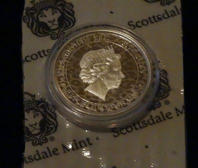 Scottsdale Mint Überraschungsmotiv #2 original verpackt 1oz Silber Münze 99,9%