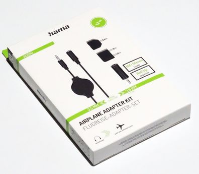 Hama 3,5mm Kopfhörer Audio Flugzeug Adapter Set