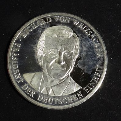 50 Jahre BRD Weizsächer Präsident der deutschen Einheit Silber Münze 99,9%