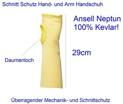 Schnitthemmender Arm Handschuh 100% Kevlar , Stretch Universalgrösse