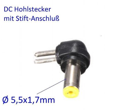5,5mm x 1,7 Hohlstecker Stecker Buche DC Netzteil Adapter Rundstift