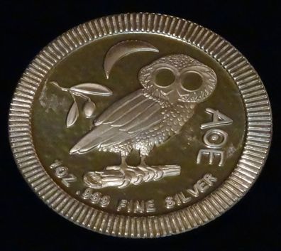 2018 Eule von Athen AOE 1oz Silber Münze 99,9%