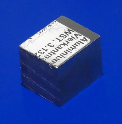 26,83 x 26,83 x 26,83 mm (LxBxH) Alu Klotz Flachmaterial Reststück #141