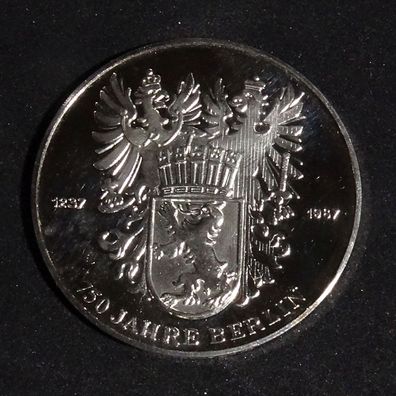 1987 750 Jahre Berlin Schloss Charlottenburg Silber Münze 99,9%