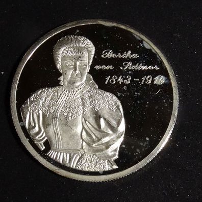 1997 Österreich Bertha von Suttner Silber Münze 99,9%
