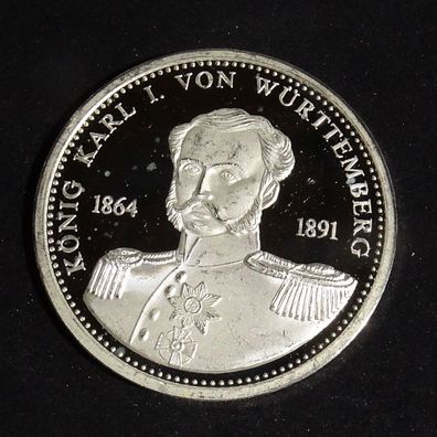 König Karl I von Königreich Württemberg Silber Münze 99,9%