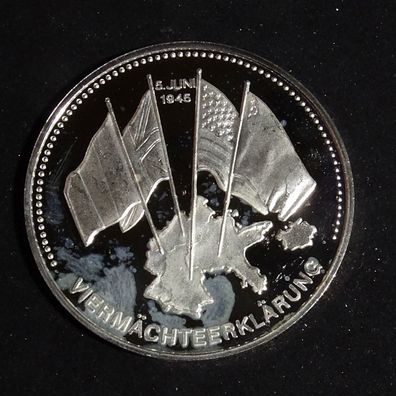 1995 Viermächteerklärung 5.06.1945 Silber Münze 99,9%