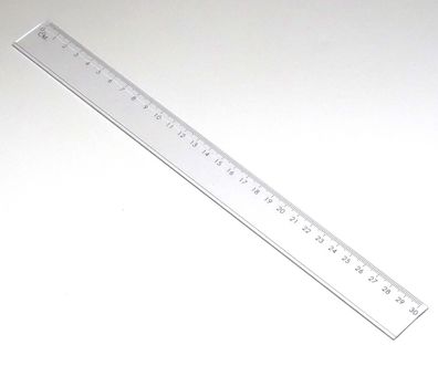 30cm Lineal Kunststoff flexibel transparent