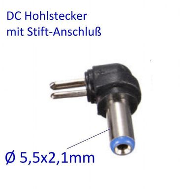 5,5mm x 2,1 Hohlstecker Stecker Buche DC Netzteil Adapter Rundstift