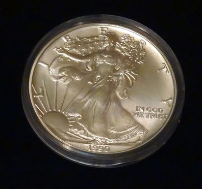 1990 Liberty 1oz Silber Münze 99,9%