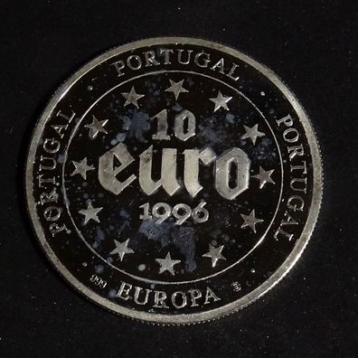 1996 10€ Portugal Europa Silber Münze 99,9%