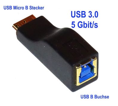 USB 3.0 Adapter USB B Buchse auf Micro B Stecker