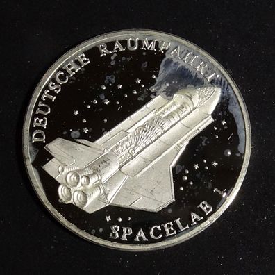 50 Jahre BRD deutsche Raumfahrt Spacelab 1 Silber Münze 99,9%